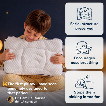 A child hugging the Hushly Kids pillow